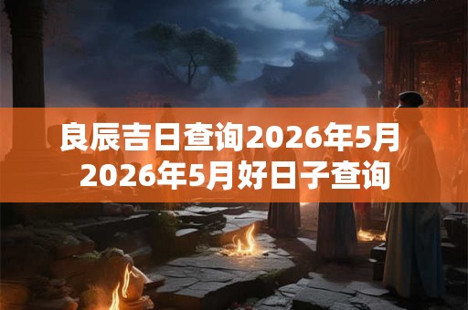 良辰吉日查询2026年5月 2026年5月好日子查询 良辰吉日查询2026年5月 2026年5月好日子查询