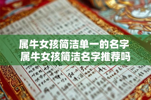 属牛女孩简洁单一的名字 属牛女孩简洁名字推荐吗