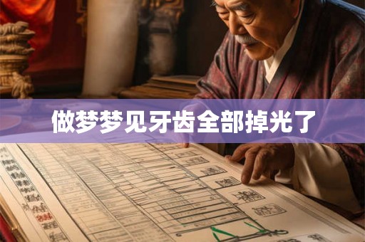 做梦梦见牙齿全部掉光了