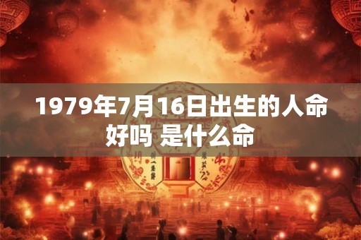 1979年7月16日出生的人命好吗 是什么命