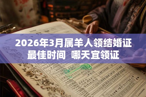 2026年3月属羊人领结婚证最佳时间  哪天宜领证