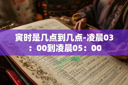 寅时是几点到几点-凌晨03：00到凌晨05：00