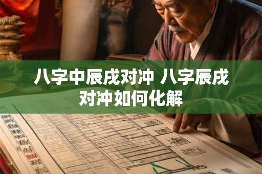 八字中辰戌对冲 八字辰戌对冲如何化解