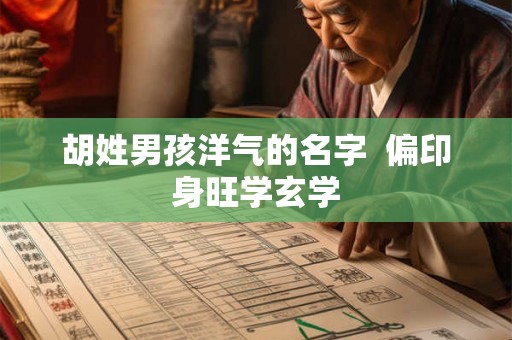 胡姓男孩洋气的名字  偏印身旺学玄学