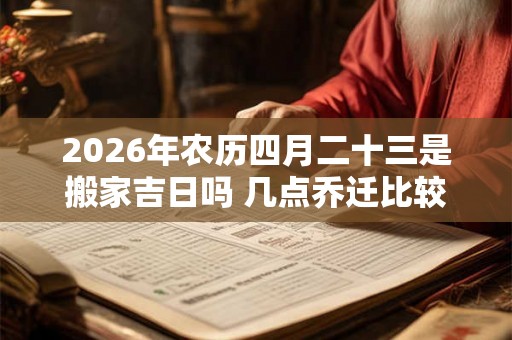 2026年农历四月二十三是搬家吉日吗 几点乔迁比较好