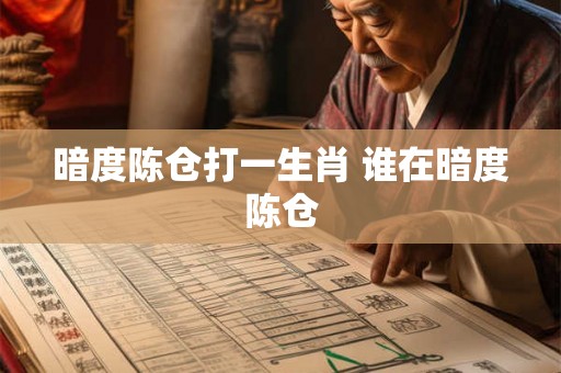 暗度陈仓打一生肖 谁在暗度陈仓