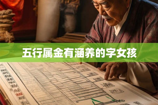 五行属金有涵养的字女孩