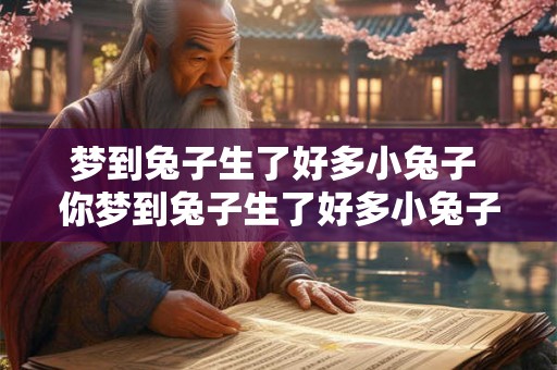 梦到兔子生了好多小兔子 你梦到兔子生了好多小兔子这是什么样的预兆或象征意义
