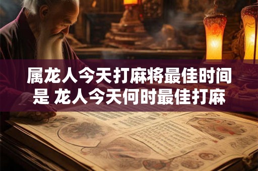 属龙人今天打麻将最佳时间是 龙人今天何时最佳打麻将