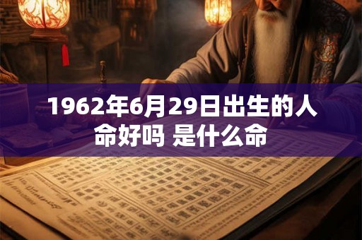1962年6月29日出生的人命好吗 是什么命 1962年6月29日出生的人命好吗 是什么命