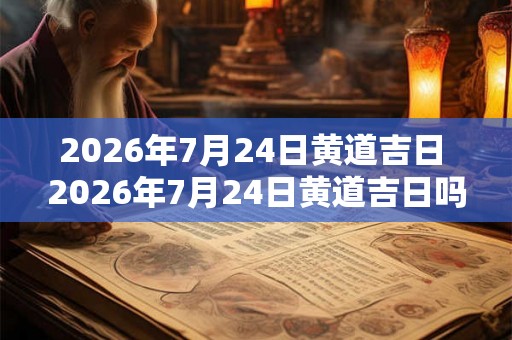 2026年7月24日黄道吉日 2026年7月24日黄道吉日吗 2026年7月24日黄道吉日 2026年7月24日黄道吉日吗