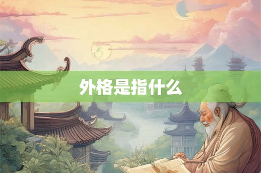 外格是指什么