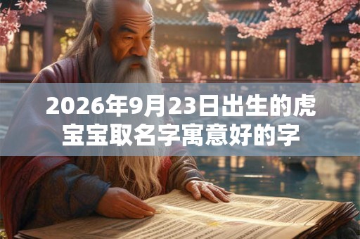 2026年9月23日出生的虎宝宝取名字寓意好的字