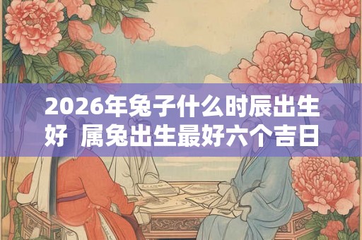 2026年兔子什么时辰出生好  属兔出生最好六个吉日
