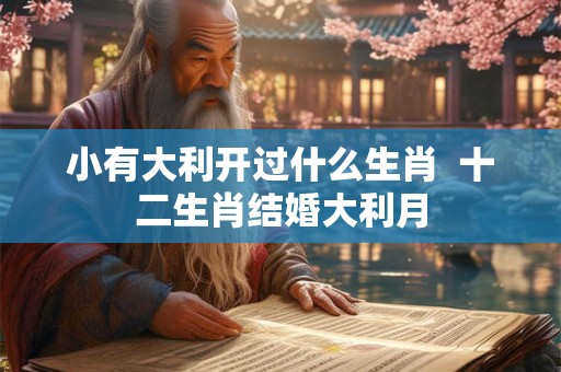 小有大利开过什么生肖  十二生肖结婚大利月
