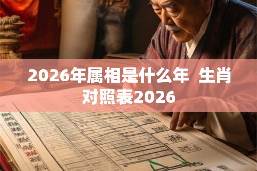 2026年属相是什么年  生肖对照表2026