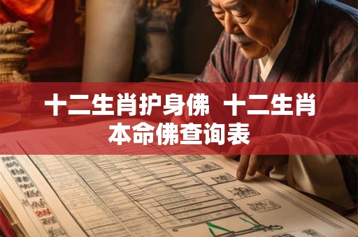 十二生肖护身佛  十二生肖本命佛查询表