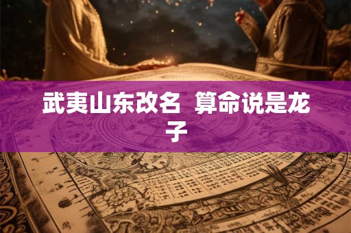武夷山东改名  算命说是龙子
