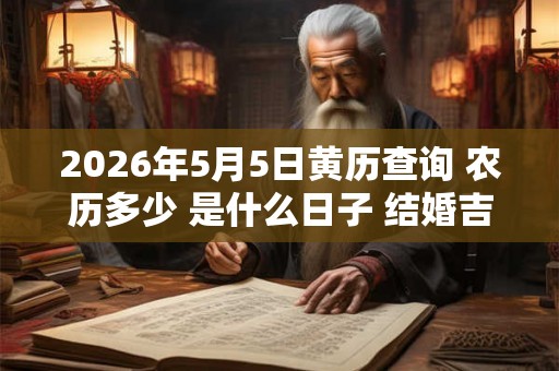 2026年5月5日黄历查询 农历多少 是什么日子 结婚吉时