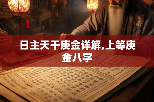 日主天干庚金详解,上等庚金八字