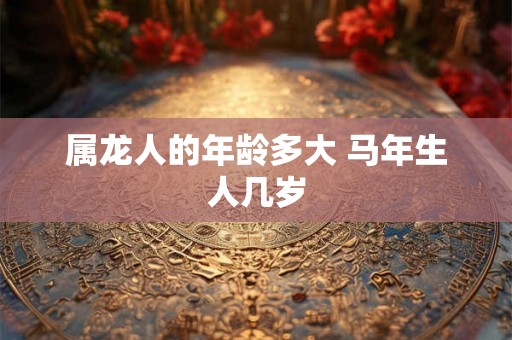 属龙人的年龄多大 马年生人几岁 属龙人的年龄多大 马年生人几岁