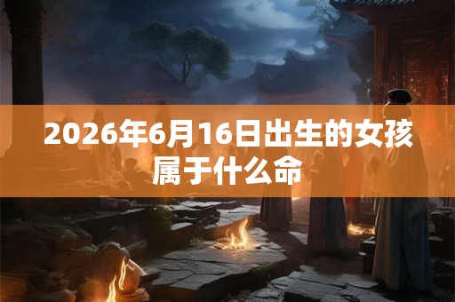 2026年6月16日出生的女孩属于什么命