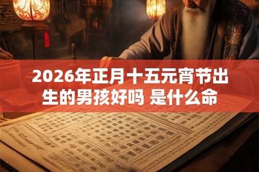 2026年正月十五元宵节出生的男孩好吗 是什么命