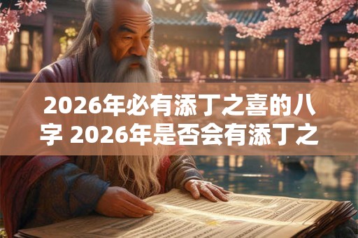 2026年必有添丁之喜的八字 2026年是否会有添丁之喜八字分析带来答案