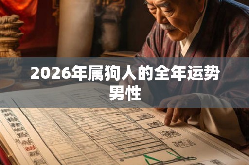 2026年属狗人的全年运势男性