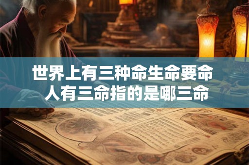 世界上有三种命生命要命 人有三命指的是哪三命 世界上有三种命生命要命 人有三命指的是哪三命