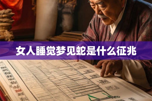女人睡觉梦见蛇是什么征兆