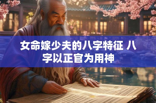 女命嫁少夫的八字特征 八字以正官为用神