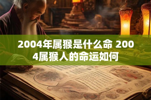 2004年属猴是什么命 2004属猴人的命运如何 2004年属猴是什么命 2004属猴人的命运如何