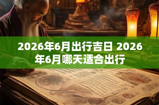 2026年6月出行吉日 2026年6月哪天适合出行