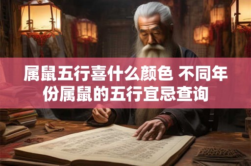 属鼠五行喜什么颜色 不同年份属鼠的五行宜忌查询 属鼠五行喜什么颜色 不同年份属鼠的五行宜忌查询