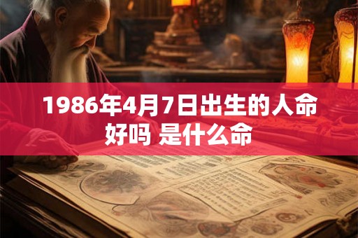 1986年4月7日出生的人命好吗 是什么命