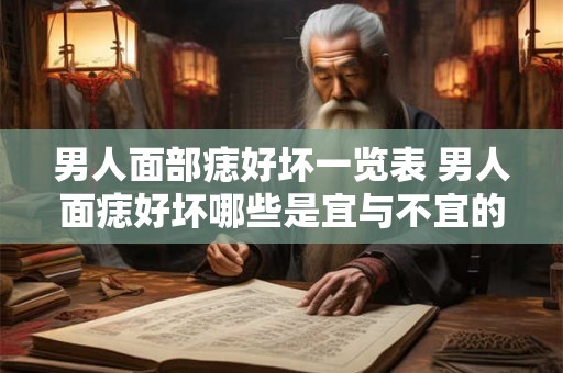 男人面部痣好坏一览表 男人面痣好坏哪些是宜与不宜的