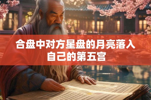 合盘中对方星盘的月亮落入自己的第五宫