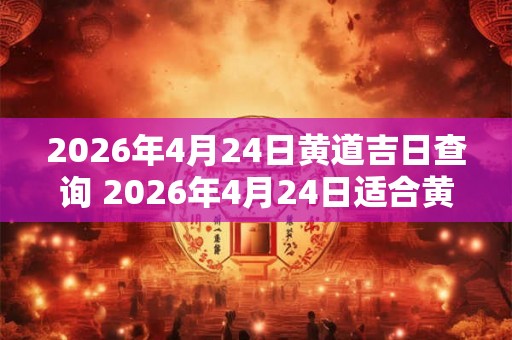 2026年4月24日黄道吉日查询 2026年4月24日适合黄道吉日吗 2026年4月24日黄道吉日查询 2026年4月24日适合黄道吉日吗