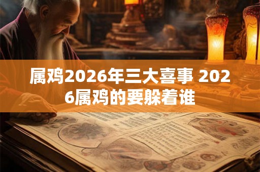 属鸡2026年三大喜事 2026属鸡的要躲着谁 属鸡2026年三大喜事 2026属鸡的要躲着谁