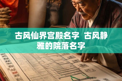 古风仙界宫殿名字 古风静雅的院落名字 古风仙界宫殿名字 古风静雅的院落名字
