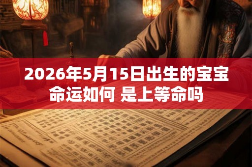 2026年5月15日出生的宝宝命运如何 是上等命吗