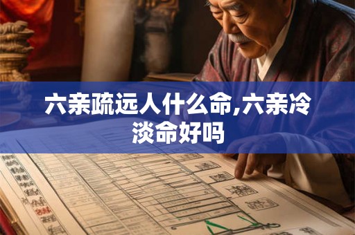 六亲疏远人什么命,六亲冷淡命好吗