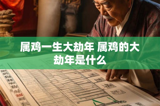 属鸡一生大劫年 属鸡的大劫年是什么