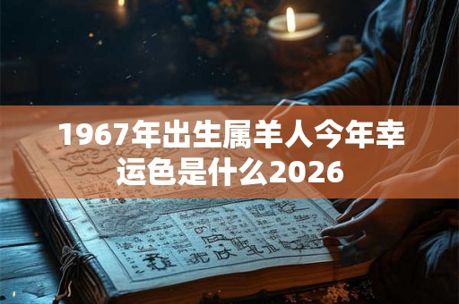 1967年出生属羊人今年幸运色是什么2026