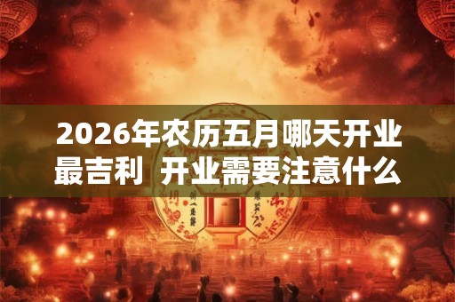 2026年农历五月哪天开业最吉利  开业需要注意什么