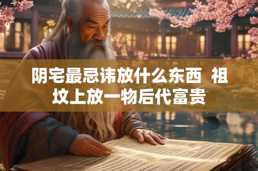 阴宅最忌讳放什么东西  祖坟上放一物后代富贵