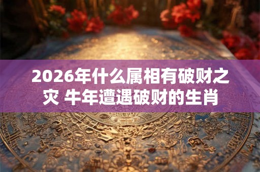 2026年什么属相有破财之灾 牛年遭遇破财的生肖
