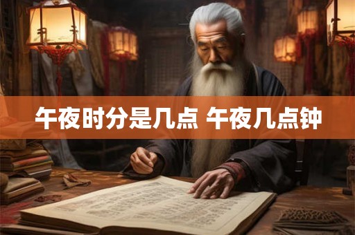 午夜时分是几点 午夜几点钟