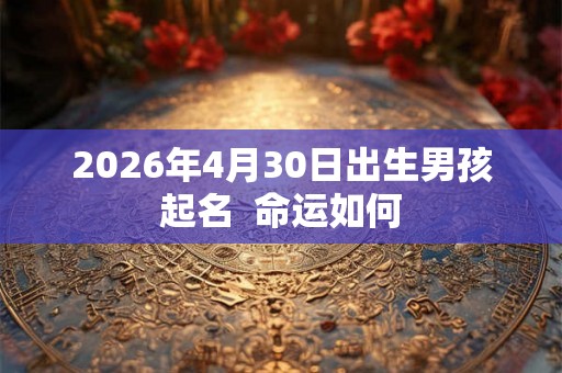 2026年4月30日出生男孩起名  命运如何